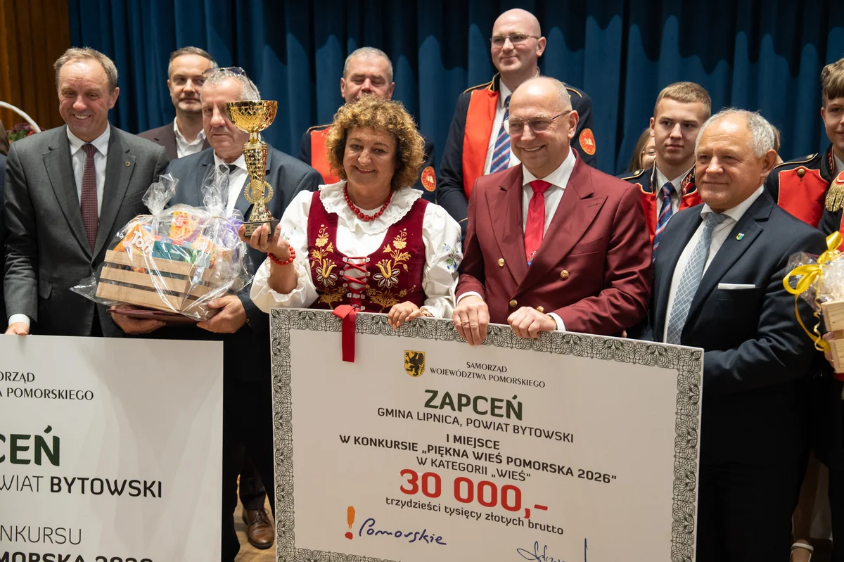 Obraz do artykułu: Zapceń najpiękniejszą wsią Pomorza. Zwycięstwo przyniosło 30 tys. zł