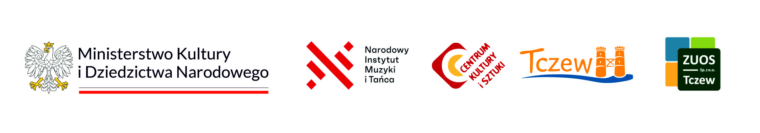 loga projektu Ministerstwo Kultury i Dziedzictwa Narodowego, Narodowy Instytut Muzyki i Tańca, Centrum Kultury i Sztuki w Tczewie, Tczew, ZUOS