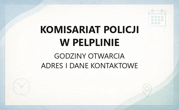 Komisariat Policji w Pelplinie - kontakt, dzielnicowi, godziny przyjęć