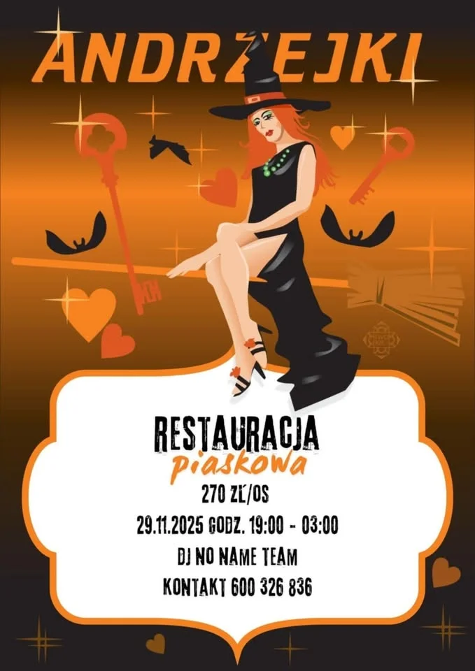 Grafika promocyjna wydarzenia Andrzejki 2025 - Tczew