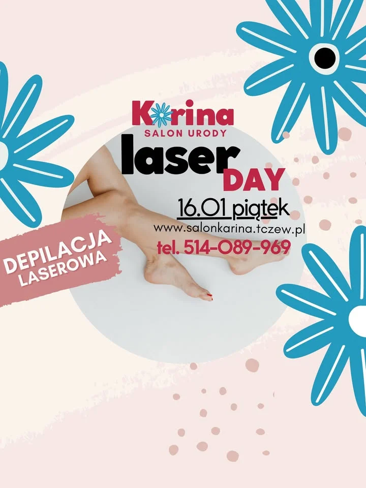 Grafika promocyjna wydarzenia Depilacja Laserowa — Salon Urody Karina, 16 stycznia 2026