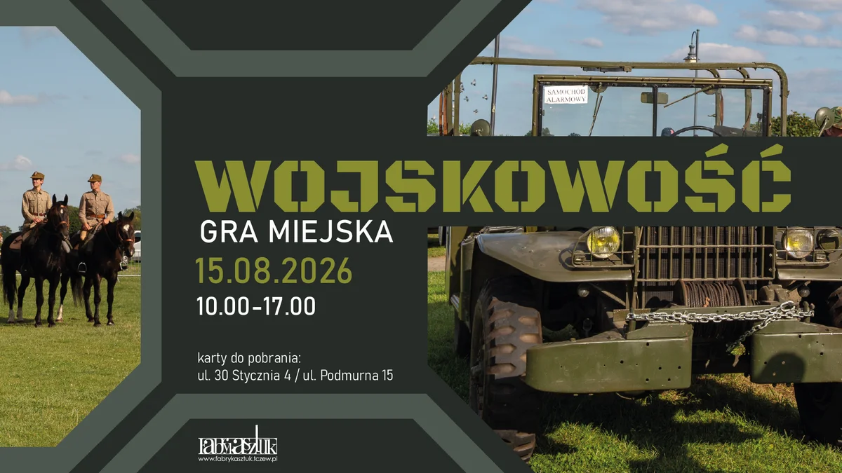 Grafika promocyjna wydarzenia Gra miejska z okazji Święta Wojska Polskiego