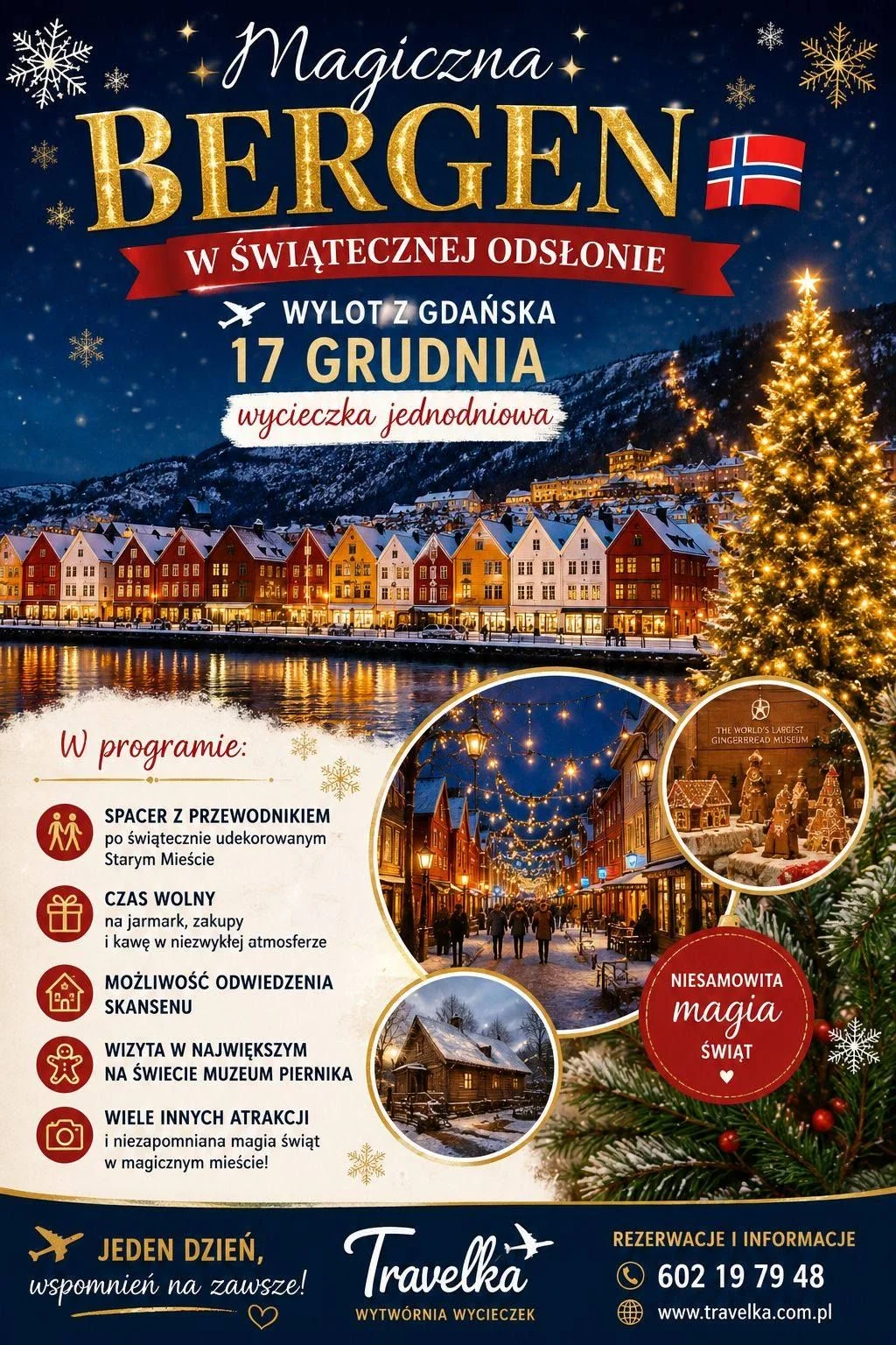 Grafika promocyjna wydarzenia JARMARK ŚWIĄTECZNY W BERGEN – jednodniowa wycieczka