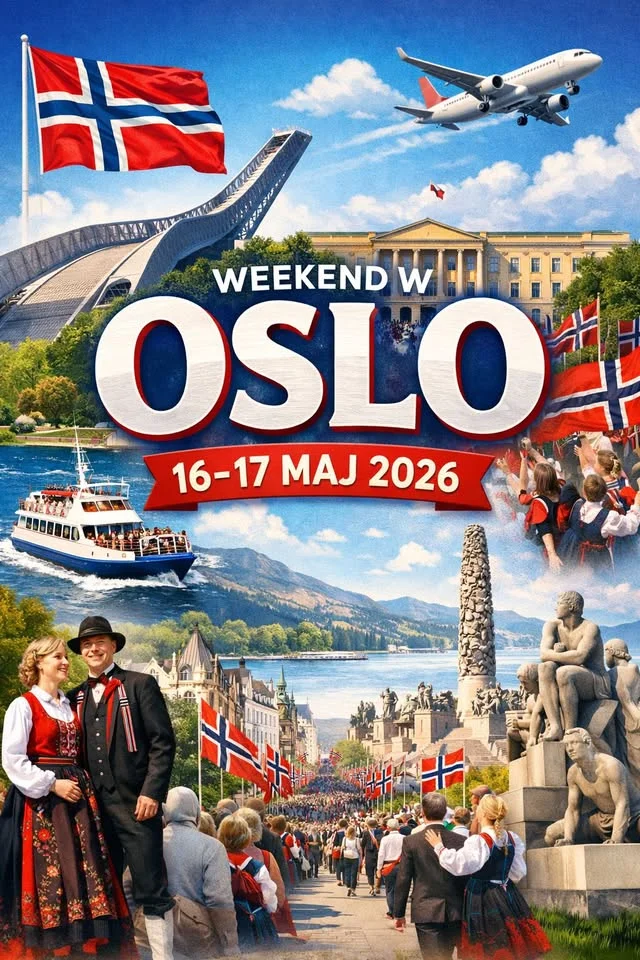 Grafika promocyjna wydarzenia OSLO NA WEEKEND — weekend w Oslo podczas Święta Konstytucji