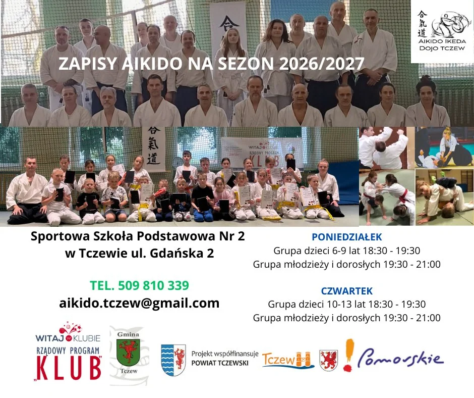 Grafika promocyjna wydarzenia Rozpoczęcie nowego sezonu treningowego 2026/2027 – aikido w Tczewie