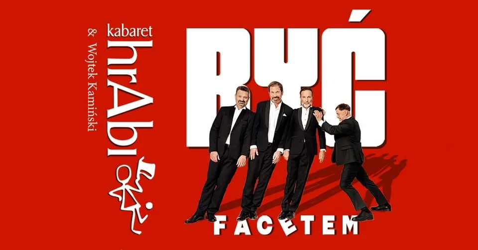 Grafika promocyjna wydarzenia Kabaret hrAbi & Wojtek Kamiński „Być facetem” w Tczewie