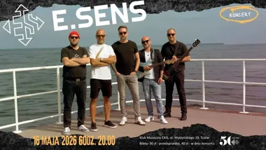 Grafika promocyjna wydarzenia E.Sens zagra w Klubie Muzycznym CKiS w Tczewie