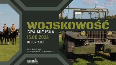 Grafika promocyjna wydarzenia Gra miejska z okazji Święta Wojska Polskiego