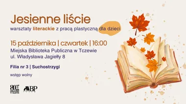 Grafika promocyjna wydarzenia Jesienne liście – warsztaty literackie