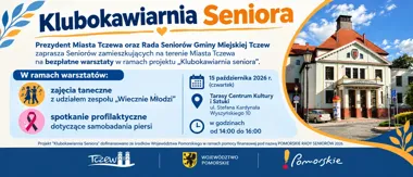 Grafika promocyjna wydarzenia Klubokawiarnia seniora