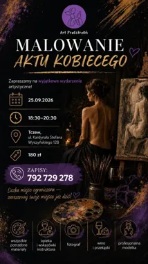 Malowanie aktu kobiecego w Tczewie