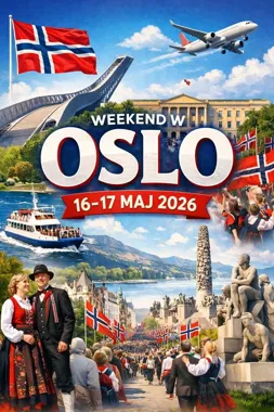 Grafika promocyjna wydarzenia OSLO NA WEEKEND — weekend w Oslo podczas Święta Konstytucji
