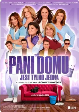 Grafika promocyjna wydarzenia Pani domu jest tylko jedna — wybuchowa farsa z Nadią w Tczewie
