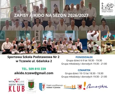 Grafika promocyjna wydarzenia Rozpoczęcie nowego sezonu treningowego 2026/2027 – aikido w Tczewie