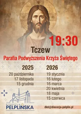 Grafika promocyjna wydarzenia Siódma katecheza – Tczew: rozmowy o Eucharystii (sezon 2)