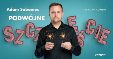 Grafika promocyjna wydarzenia Stand-up: Adam Sobaniec – „Podwójne Szczęście” w Tczewie