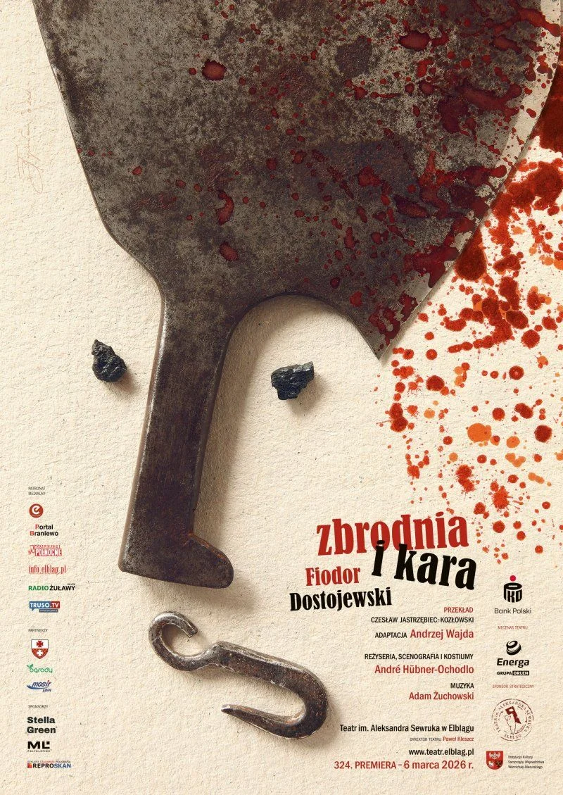 Grafika promocyjna wydarzenia Zbrodnia i kara – spektakl | Teatr im. Aleksandra Sewruka w Elblągu