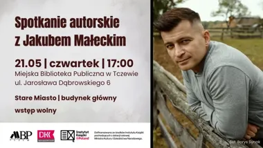 Jakub Małecki w Tczewie - biblioteka szykuje spotkanie, które zostanie w głowie