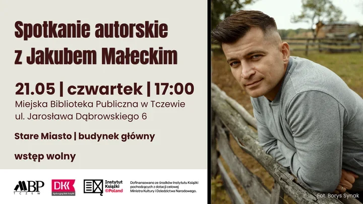 Jakub Małecki spotka się z czytelnikami w Tczewie. Biblioteka szykuje mocny wieczór