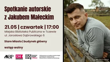 Jakub Małecki spotka się z czytelnikami w Tczewie. Biblioteka szykuje mocny wieczór
