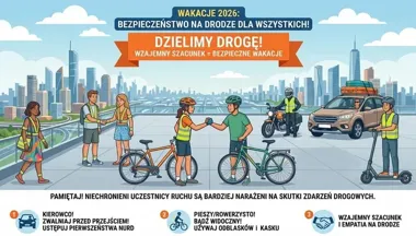 Wakacje na drogach Tczewa. Chwila nieuwagi może zakończyć się tragedią