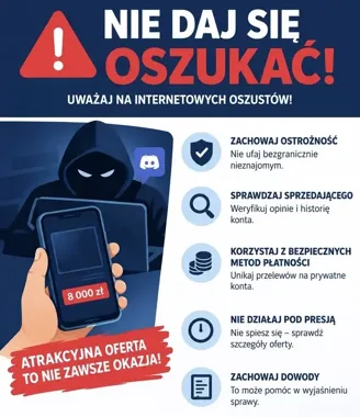Dwa przelewy za wirtualne przedmioty. 26-latek stracił ponad 8 tys. zł