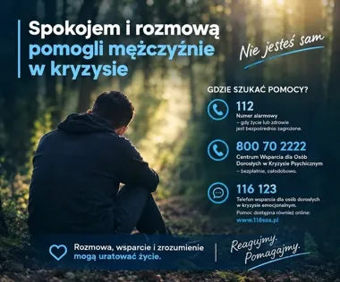 Policjanci odnaleźli mężczyznę w lesie. Pomogła spokojna rozmowa