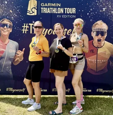 Policjantka z Tczewa na podium triathlonu - drużyna wygrała w Charzykowach